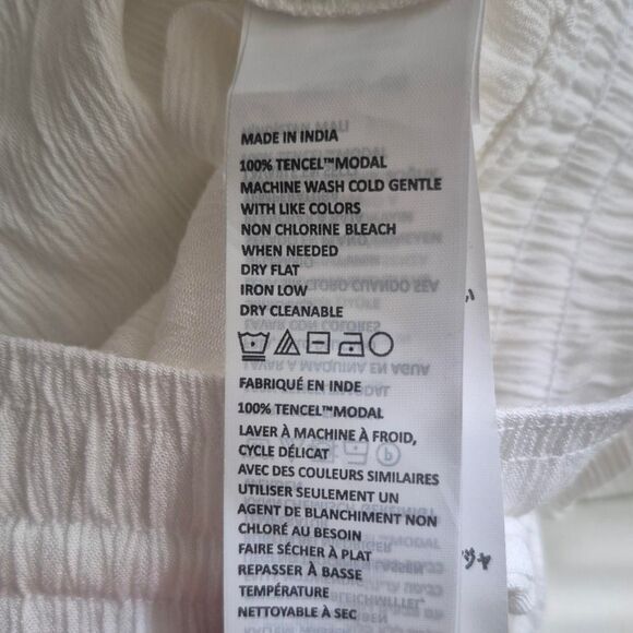 Prana White Fernie Beach Pant Wide Leg Modal Size Medium - Picture 5 of 5